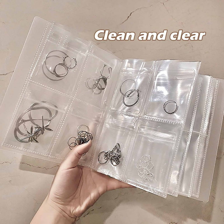 Transparent Jewelry Storage Bag Portable Travel Jewelry Organizer Storage  Book