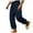 Dark Blue, variant on Mgmyaa Men's Cargo Pants Solid Drawstring Elastic Waist Casual Pants with Pockets