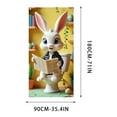 thumbnail image 3 of Nilvkv Easter Door Cover, 180x90CM/35.4x70.8" Holiday Bunny Eggs Banner Background Door Curtain for Party Supplies Home Decor, Easter Decorations, 3 of 6