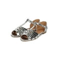 thumbnail image 5 of New Women Metallic Leatherette Peep Toe T-Strap Fisherman Shoes - 17959 By Qupid, 5 of 6