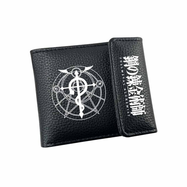 Cartera Fullmetals Alchemists, personajes de anime, delgada, doble