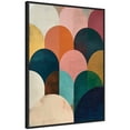 thumbnail image 4 of Kate and Laurel Minimalist Geometric Abstract Jewel Tone Framed Canvas Wall Art by The Creative Bunch Studio 28 x 38 Sylvie Black, Modern, Abstract Art for Wall Decor, Living Room, Bedroom, 4 of 8