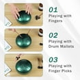 thumbnail image 4 of Vggrvlo Steel Tongue Drum Ki+ds Instrument Musical Metal Tank Drums Set 6 Inch 8 Notes C-Key for Meditation Yoga Education Percussion （Green）, 4 of 8