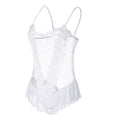 thumbnail image 3 of Gibobby Lenceria mujer sexy Ropa De Dormir Ropa De Dormir Mujer Cuello En V Bordado Encaje Lencería Lenceria China Gifts Lenceria Sexy Mujer(Blanco, XG), 3 of 5