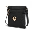 thumbnail image 1 of MKF Collection by Mia K. MKF-PU7796BK Lennit Embossed M Signature Crossbody Bag, 1 of 1