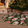 thumbnail image 5 of KLL 36" Christmas Tree Skirt Edgehog and Mushrooms Xmas Tree Skirts Mat for New Year Xmas Holiday Party Indoor Outdoor Home Decoration, 5 of 5