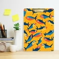 thumbnail image 2 of FORMRS Acrylic Clipboard with Low Profile Clip Standard A4 Letter Size, 12.5" x 9", Yellow Sardines Pattern, 2 of 8