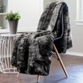 thumbnail image 3 of Chanasya Super Soft Fuzzy Fur Faux Fur Cozy Warm Fluffy Beautiful Color Variation Print Plush Sherpa Dark Gray Fur Twin Microfiber Throw Blanket - TWIN Gray, 3 of 9
