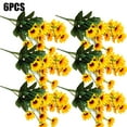 thumbnail image 2 of Visland Artificial Sunflower Bouquet, Silk Sunflower Heads Fake Yellow Artificial Flowers for Table Decoration, Home Decor, Bride Holding Flowers(15 Heads Each Bouquet ), 2 of 6