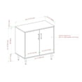 thumbnail image 4 of Pemberly Row Armoire d'Accent Moderne en Bois Manufacturé Blanc Uni, 4 of 4