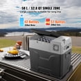 thumbnail image 3 of KFFKFF Portable Car Freezer, 50L Capacity, 12V Refrigerator with Telescopic Handle and Wheels, Temperature Range -4℉ to 68℉, Compatible with 12/24V DC and 100-240V AC, Ideal for Camping and Outdoors, 3 of 9