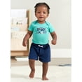 thumbnail image 2 of Gerber Baby Boy Onesies Bodysuit, Shirts, Shorts & Pant Outfit Set, 4-Piece, Newborn - 24 Months, 2 of 11