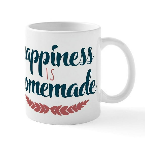 CafePress - Happiness Is Homemade - 11 oz Ceramic Mug - Novelty Coffee Tea Cup