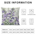 thumbnail image 5 of HENGT  Throw Pillow Cover Vintage Flowers Lavender Provence Purple Floral Retro French Country Stamp Decor Lumbar Pillow Case Cushion for Sofa Couch Bed Standard, 5 of 5