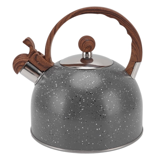 Stovetop Teapot, Durable Stainless Steel Plastic Quick Heating Whistling Kettle For Kitchen Grey,Beige