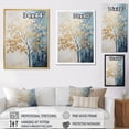 thumbnail image 4 of Designart "Harmonious Gold And Blue Trees" Landscape Trees Floater Framed Wall Decor, 4 of 5