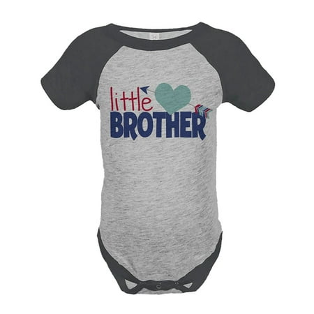 

Custom Party Shop Boy s Little Brother Happy Valentine s Day Grey Onepiece