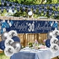 thumbnail image 5 of BIRLON 30th Birthday Decorations for Men, Navy Blue and Silver Balloon Set with Number 30 Foil Balloon, Happy 30th Banner, Triangle Bunting, Confetti Balloons, 5 of 7