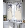 thumbnail image 5 of Vintage Navy Blue Roses Sheer Curtains 39 Inch Length 2 Panels Set for Living Room/Bedroom, Spring Floral Elegant Pastoral Retro Art Kitchen Curtains Grommet Curtains Window Treatments 27.5"x39"x2, 5 of 7