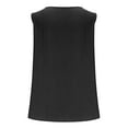 thumbnail image 4 of Olyvenn Linen Tank Tops Womens Sleeveless Tops Dressy Casual Button Down Shirts Loose Fit Blouse Work Office Outfits Black XL, 4 of 7