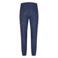 thumbnail image 4 of Dagugfen Cargo Pants for Men Drawstring Elastic Waist Baggy Solid Color Jogger Sports Pants Pockets, 4 of 7