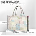 thumbnail image 3 of Large Capacity Tote Bag,Pioneer Flower Floral Print Pattern Handbag Fashion Luxury Tote Bag,15.7"x13"x 5.1" Inches,Laptop Compatible, 3 of 6