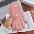 thumbnail image 4 of Yooshoverk Touch Screen Winter Knitted Gloves – Thickened Fleece Warm Gloves For Men & Women Cycling Driving Pink 8.66In, 4 of 6