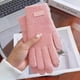 thumbnail image 4 of Guantes de invierno con pantalla táctil para hombre y mujer | Guantes de punto con forro polar grueso | Guantes térmicos de ciclismo resistentes al viento | Compatibles con pantalla táctil para, 4 of 6