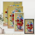 thumbnail image 4 of Designart 'Still Life A Bouquet Of Blue and Red Flowers' Traditional Framed Canvas Wall Art Print, 4 of 5