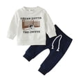 thumbnail image 1 of Gibobby Conjunto de pantalón para bebé Conjuntos de ropa para bebés de manga larga con estampado de occidental para recién nacidos, primavera y otoño, 2 uds(Gris,6-12 Meses), 1 of 5