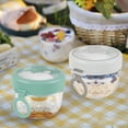 thumbnail image 5 of Duety 2pcs Overnight Oat Container 600ml Breakfast On the Go Cups with Lid and Foldable Spoon Reusable Overnight Oats Jar Portable Yogurt Cup Leak-Proof Food Storage Container, 5 of 8