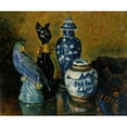 thumbnail image 2 of Alfred William Finch 23x20 Gold Ornate Framed and Double Matted Museum Art Print Titled - Still Life with Blue Figurines, 2 of 4