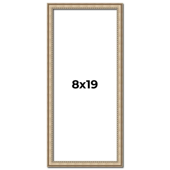 8x19 Frame Silver Real Wood Picture Frame Width 0.75 Inches | Interior Frame Depth 0.5 Inches |