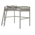 Concord Full Size High Loft Bed Grey Finish