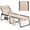 Sand, variant on Lounge Chair for Outside, 440lbs 27” Oversize Folding Beach Tanning Sunbath Chair with Adjustable Backrest & Removable Pillow, Lightweight Portable Patio Lounger for Lawn Poolside (1, Grey)