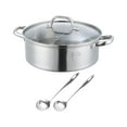 thumbnail image 3 of GUOOL Shabu Shabu Hot Pot with Lids Kitchenware Cookware for Party Restaurant Home 32cm, 3 of 8