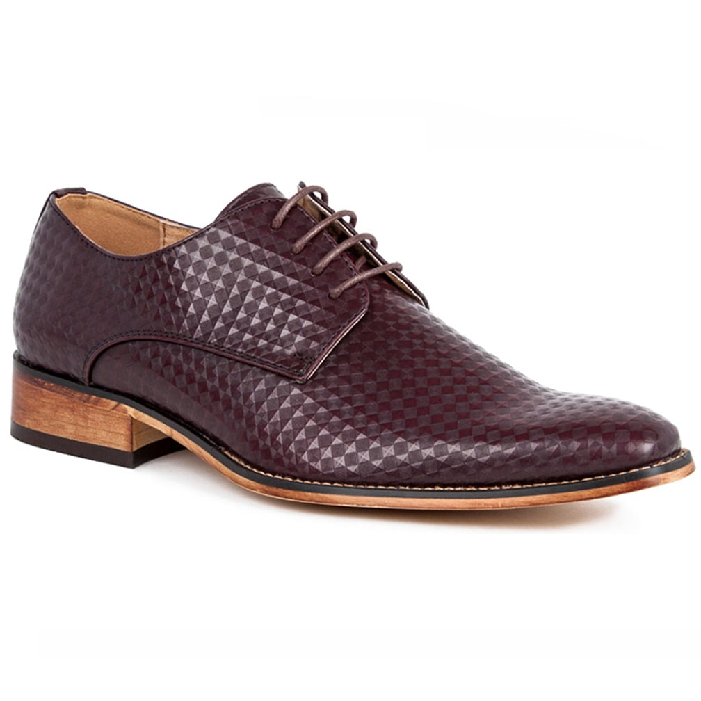 Lace Up Diamond Cut Dress Shoes 