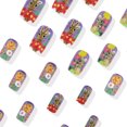 thumbnail image 1 of QIPOPIQ Ongles Pressés de Pâques Moyens Carrés Faux Ongles Style Abstrait Faux Ongles Fleur Colorée Ongles Collants Couverture Complète Ongles Acryliques Réutilisables Pâques, 1 of 6