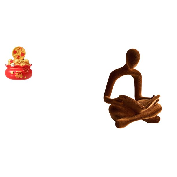Escultura de escritorio,Estatua de la Cuenca del Tesoro,regalo de cumpleaños de Feng Shui,Adorno artesanal de mesa para decoración del hogar,Figura de pensador abstracto,Estatua de pensador