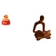 thumbnail image 1 of Escultura de escritorio,Estatua de la Cuenca del Tesoro,regalo de cumpleaños de Feng Shui,Adorno artesanal de mesa para decoración del hogar,Figura de pensador abstracto,Estatua de pensador, 1 of 8