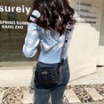 thumbnail image 4 of Moda mujer hombro bandolera Bolso de cuero casual pequeño Bolso (negro), 4 of 5