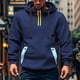 thumbnail image 5 of pstuiky manga larga de hombre, Sudadera deportiva de manga larga con capucha y bolsillos múltiples para hombre, estilo cargo, informal, para entrenamiento camisetas de hombre l, 5 of 6