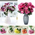 thumbnail image 3 of 10 Heads Artificial Flower Pansy Silk Flowers Wedding Home Room Garden Decor, 3 of 6