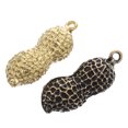 thumbnail image 3 of 2 Pcs Peanut Shape Keychain Pendant Keychain Hanging Ornament Copper Key Pendant, 3 of 9