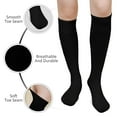 thumbnail image 2 of Womens Knee High Socks, CaiDieNu Casual Knee Thigh High Stockings, 4 Pairs | Black, 2 of 7