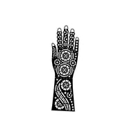 Floral Mehndi Hand Stickers, Traditional Henna Tattoo Design Sheet for Wedding, Festival & Hand Decoration | Easy Apply Temporary Body Art