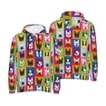 thumbnail image 6 of Bingfone Colorful Bulldog Men's Drawstring Hoodie Long Sleeve Pocket Sweatshirts-Large, 6 of 6