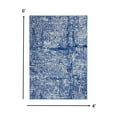 thumbnail image 1 of homeroots home decor 385856 4’ x 6’ Ivory and Navy Abstract Grids Area Rug, 1 of 1