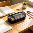 thumbnail image 5 of Clear Mesh Pencil Bag,Large Capacity Zipper Pencil Case with Elastic Band Pen Holder for Stationery Supplies Storage,Aesthetic Pencil Pouch for Teenager,Black, 5 of 7
