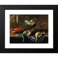 thumbnail image 2 of Adriaen van Utrecht 24x19 Black Modern Framed Museum Art Print Titled - A Peacock, Fruit, Boiled Lobster and a Prey of Birds, 2 of 5